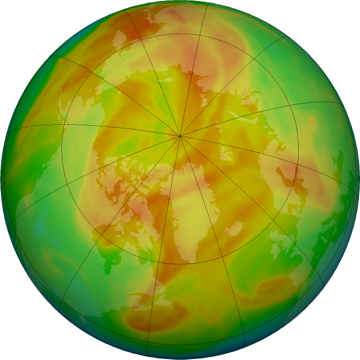 Arctic ozone map for 20 April 2016